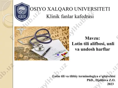 lotin tili va tibbiy terminologiya o’qituvchisi — PPTX