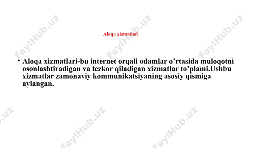 internet xizmatlari va ularning turlari - Page 5