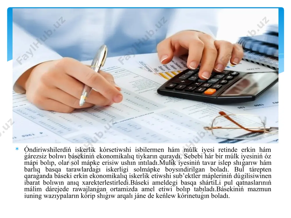 basekiniń túrli formalarinda bahaniń qáliplesiwózge shelikleri - Page 5