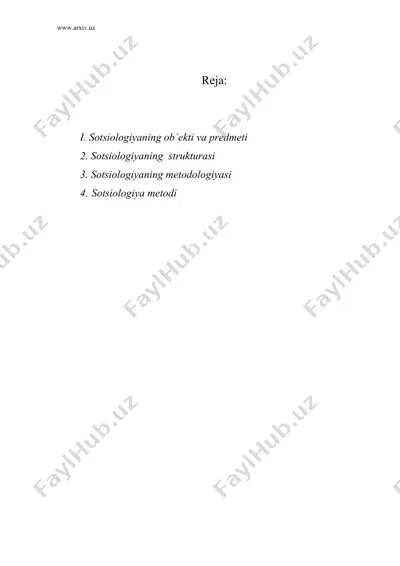 sotsiologiyaga kirish — DOC