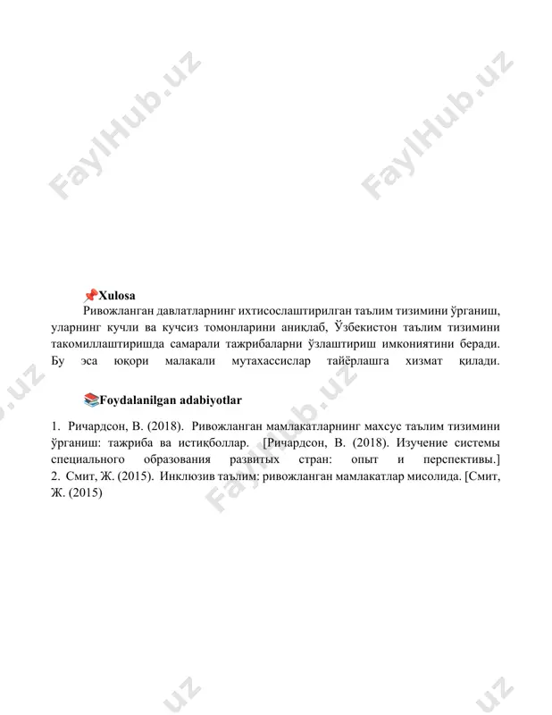 rivojlangan davlatlarning mutaxassislikka mos taʼlim tizimini oʻrganish - Page 5