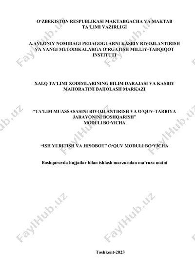hujjatlar bilan ishlash — DOCX