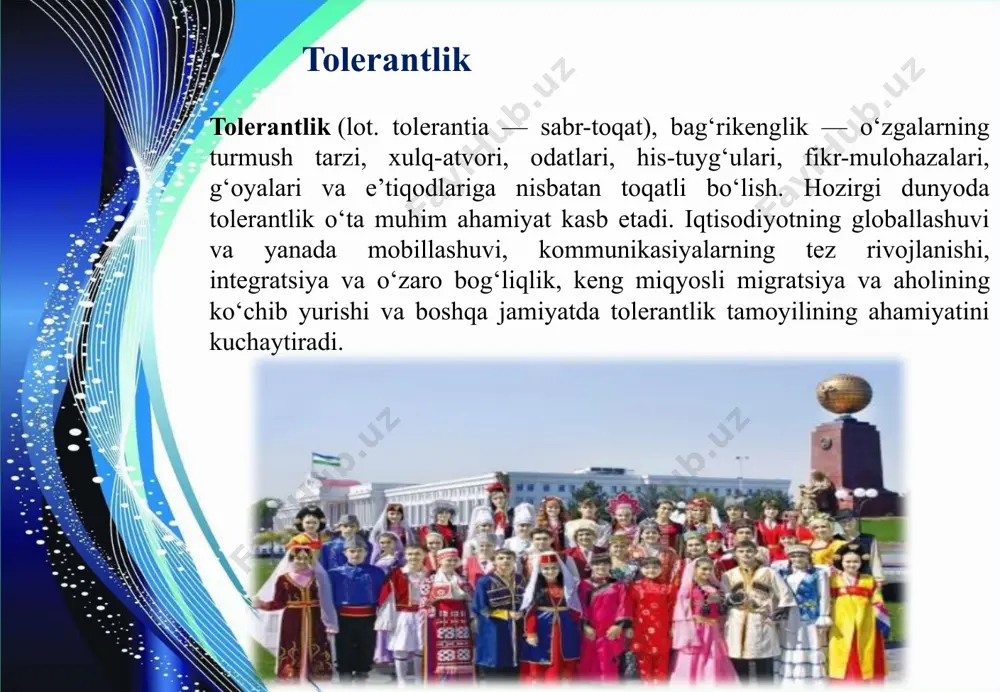 diniy bag‘rikenglik, tolerantlik—xalqlar do‘stligining muhim poydevori - Page 5
