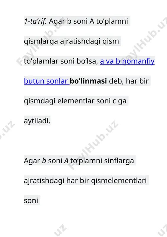 nomanfiy butun sonlar to’plamida bo’linish munosabatlarining ta’rifi va xossalari - Page 5