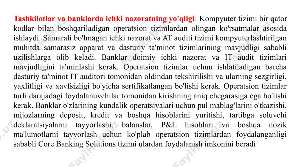 jinoyat “moliyaviy jinoyat” deb ataladi. it va aloqa inqiloblari tufayli o'zgargan bank muhiti bilan banklar internet va mobil banking, onlayn savdo va boshqa elektron tijorat ob'ektlari kabi ko'plab xizmatlarni taklif qilmoqdalar. moliyaviy jinoyatlarga misollar: aldash, kredit kartalaridagi firibgarlik, bank serverlarini buzish va h.k. firibgarlik va aldash: firibgarlik yoki aldash odamni pulidan, mol-mulkidan yoki qonuniy huquqlaridan mahrum qilish yoki aldashga qaratilgan har qanday insofsiz va qasddan qilingan harakatlarga ishora qilishi mumkin. kiber jinoyatlarga kelsak, firibgarlik va firibgarlik quyidagilarga bo'linishi mumkin: – onlayn aldash va/yoki firibgarlik: bu eng mashhur kiber jinoyatdir. ba'zi misollar (i) ish taklif qilish va sizdan maxfiy ma'lumotlarni taqdim etishingizni talab qilish (ii) bank hisobi ma'lumotlari, kredit karta ma'lumotlari, o'tish so'zlari, foydalanuvchi identifikatorlari kabi nozik ma'lumotlarga qo'ng'iroqlar. daromad solig'i organlari, davlat idoralari, hindiston zaxira banki va boshqa muassasalardan olingan xabarlar orqali (iii) lotereya yutgani haqida ma'lumot berish yoki shaxsni kimdandir qoldirgan katta boylikdan foyda oluvchi sifatida aniqlash. bunday xabarlar …