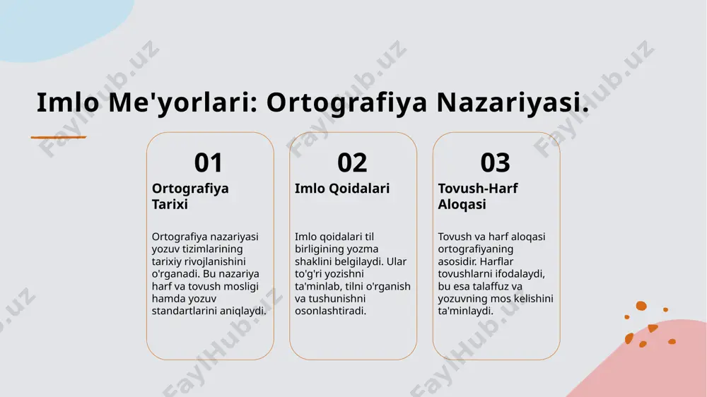 tida nutq me'yorlari: an'analar va rivojlanish. an'anaviy me'yorlar o'zbek madaniyatida nutq an'analari qadimiy davrlardan boshlab shakllangan. ular tilning to'g'ri va samarali ishlatilishiga yo'naltirilgan ko'rsatmalarni o'z ichiga oladi. rivojlanish jarayoni nutq me'yorlari, zamonaviy o'zgarishlar va jamiyatning ehtiyojlariga muvofiq, doimiy ravishda rivojlanib bormoqda. bu jarayon tilning boyitilishiga xizmat qiladi. madaniy ta'sirlar o'zbek nutq me'yorlari turli madaniy va tarixiy omillar ta'sirida shakllandi, ular orasida qo'shni xalqlarning madaniy o'zaro ta'sirlari muhim rol o'ynaydi. til ta'limida fonetika va ortografiyaning ahamiyati. 1 fonetika muhimligi - fonetika til o'rganishda talaffuzni to'g'ri tushunishga yordam beradi. u talaffuzdagi nozikliklarni aniqlash va tilning ovoz tizimini o'rganishga imkon yaratadi. 2 ortografiya roli - ortografiya yozuv qoidalarini o'rganib, to'g'ri yozishni ta'minlaydi. bu tilni aniq tushunish va muloqotda muhim rol o'ynaydi. 3 ta'limdagi ahamiyat - fonetika va ortografiya til ta'limida asosiy elementlar bo'lib, ular o'quvchilarga tilda aniq va tushunarli ifodalanishga yordam beradi. lingvistik kompetensiya va o'zbek o'quv dasturlari. 1 o'quv dasturlari o'quv dasturlari …