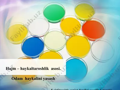 hajm – haykaltaroshlik  asosi. odam  haykalini yasash 5 - sinf — PPT