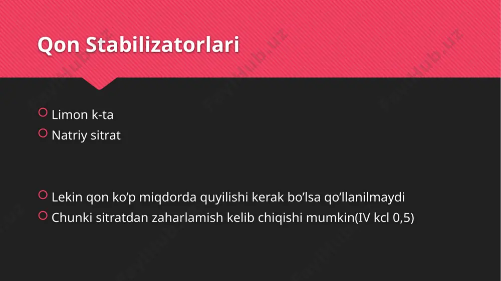 qonni konservalash, saqlash va qo’llash usullari - Page 3