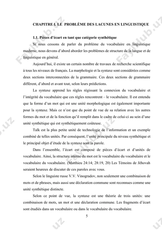 idées parmi les gens, ce qui signifie que l’outil principal qui crée cette fonction de la langue est la parole. ni un mot ni une combinaison de mots ne peuvent accomplir cette tâche. toute déclaration est un tout constitué d’une unité de forme et de contenu. bien que ces deux côtés de l’écart soient dialectiquement interconnectés, ils ont aussi certaines caractéristiques, car il existe des structures distinctes qui forment un tout. avvolo, ces deux structures diffèrent également de leurs unités de structure. c’est pourquoi les unités de chaque structure sont séparées... il est important d’étudier séparément et de déterminer la relation entre ces deux unités structurelles. dans chaque énoncé, un certain contenu objectif est exprimé sous la forme de certains outils matériels, des formes synthétiques. cet aspect de l’expression matérielle de l’espace est sa structure synthétique. la structure synthétique est également un ensemble composé de plusieurs éléments qui interagissent les …