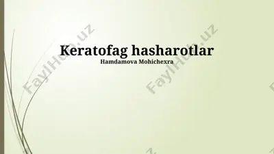 keratofag hasharotlar — PPTX