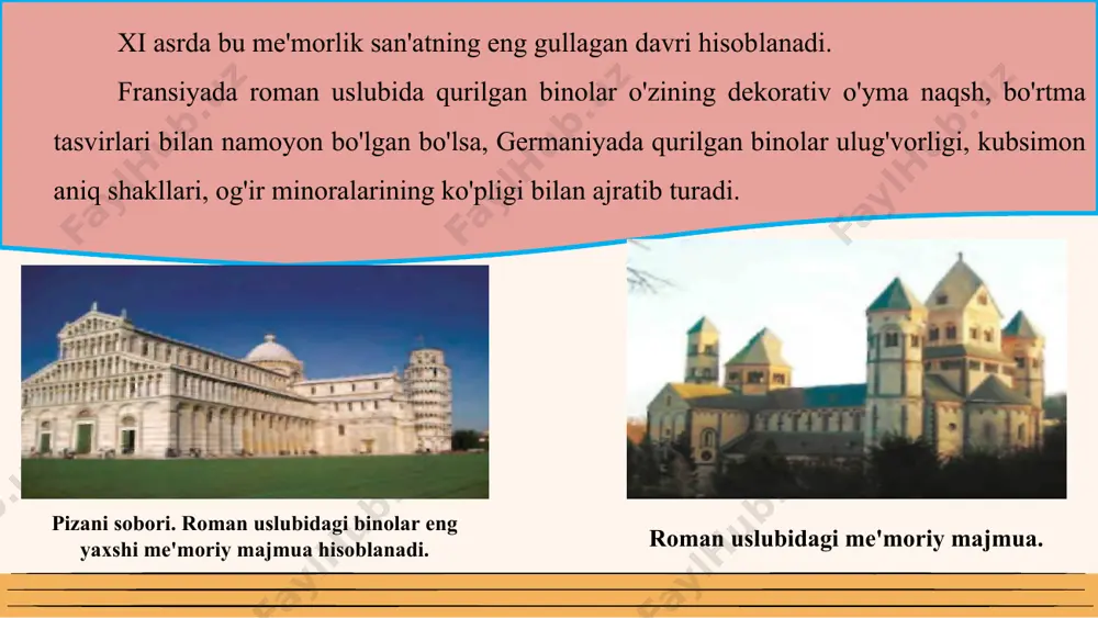 aryodagi jarqo'rg'on minorasi diqqatga sazovor bo'ldi. bu yodgorliklar yuzasidagi naqshlar g'isht terish yordamida mahorat bilan hosil qilingan. amir temur va temuriylar davrida o'rta asr san'ati va madaniyati gullagan davrni boshidan kechirdi. bu davrda hashamatli va go'zal binolar qurildi. me'morlik, rassomlik va amaliy bezak san'ati, xattotlik bilan boyitilib yuksak badiiy estetik ahamiyat kasb etdi. o'rta osiyo me'morligining durdonasi temuriylar maqbarasi bo'lib, bino sakkiz qirrali asos, silindrik baraban va qirrali ko'k moviy gumbazdan tashkil topgan. bino ichi o'yma va rangli naqshlar bilan bezatilgan. devorlari marmar bilan pardozlangan. temur va temuriylar davri me'morligini "shohizinda" me'morlik majmuasisiz tasavvur etib bo'lmaydi. "shohizinda" (tirik shoh ma'nosini anglatadi) xiv-xv asrlarning birinchi yarmida qurilgan yodgorliklardan tashkil topgan. "shohizinda" 1434-1435-yillarda mirzo ulug'bek tomonidan qurdirilgan. ansambldagi maqbaralar turli davrlarda qurilgan bo'lsa-da, yagona me'morlik kompozitsiyasi sifatida idrok etiladi. ansamblga kirishga yaqin joy da xv asr qo'sh maqbarasi joylashgan. bir-biriga yaqin qurilgan qator maqbaralar amir temur tomonidan xiv asrning 70—80-yillarida qurdirilgan. ansambl …