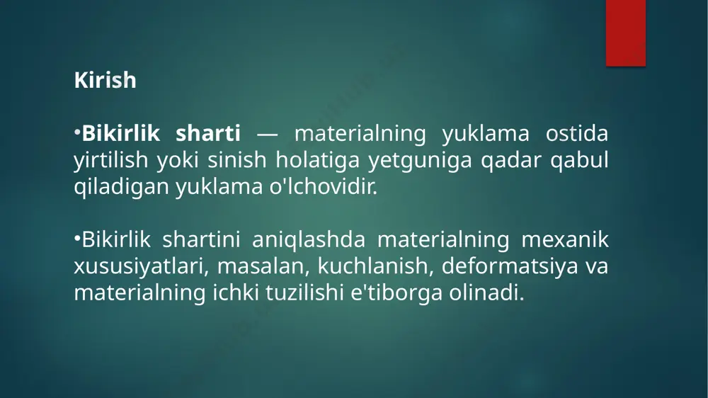 bikirlik sharti materiallar qarshiligi fanida - Page 4