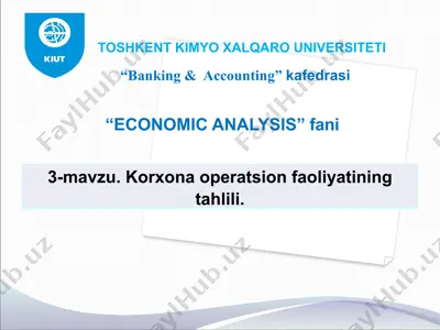 operatsion faoliyat tahlili — PPTX