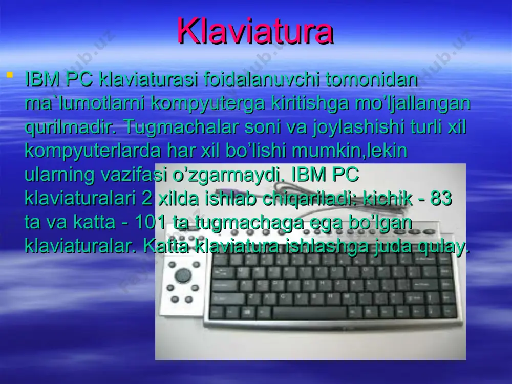 shaxsiy kompyuterlarning asosiy va qo’shimcha qurilmalari - Page 5