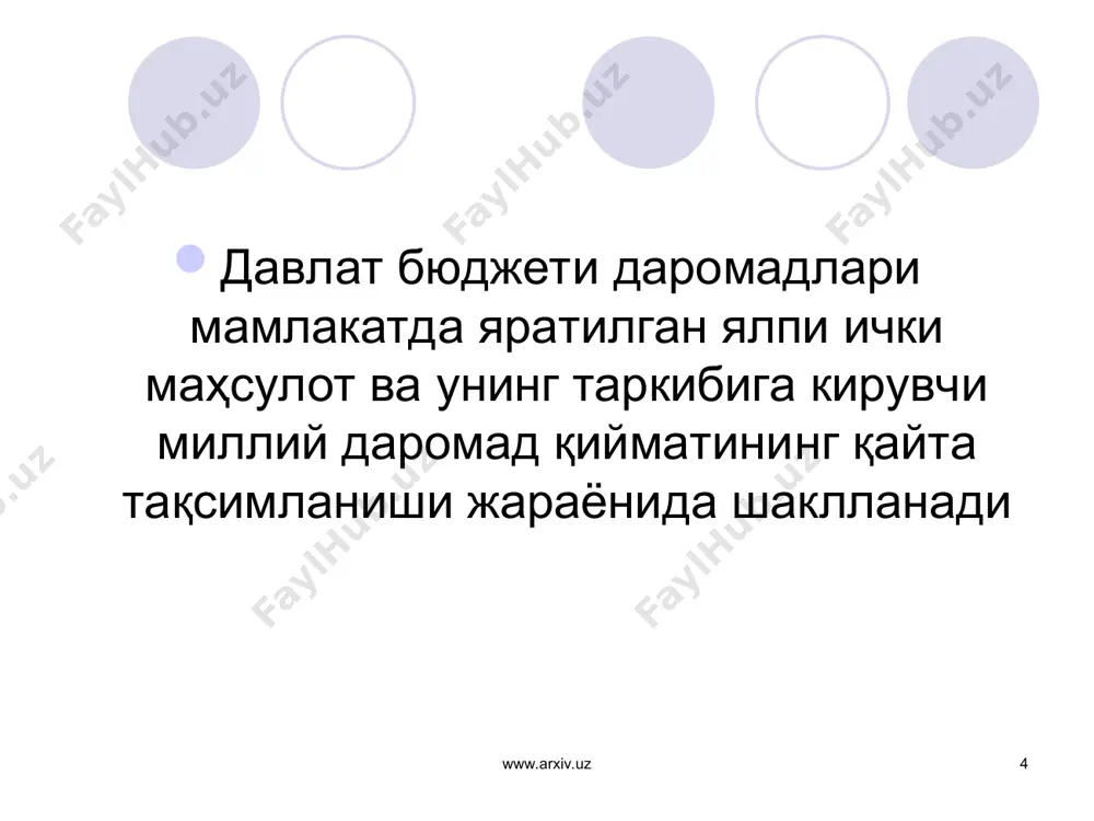 давлат бюджети даромадлари хисоби - Page 4