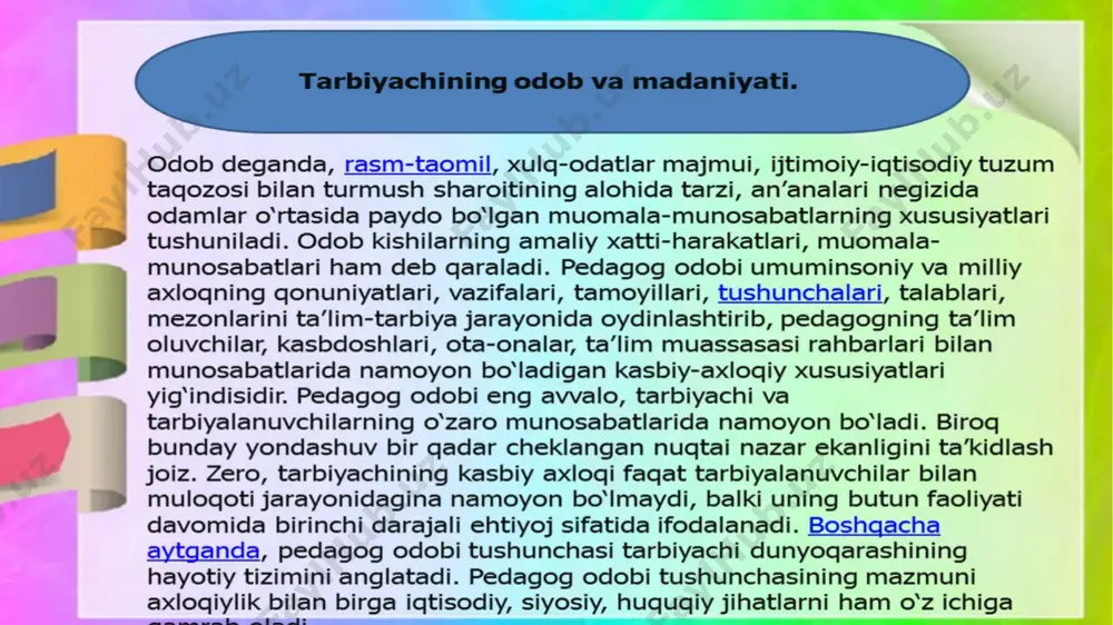 pedagogik odob. pedagogning muomala odobi - Page 2