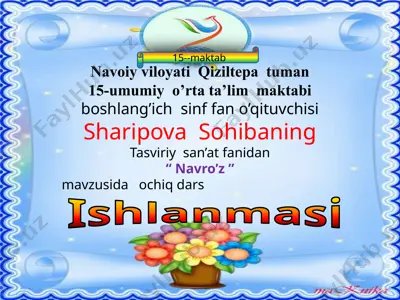 navro’z ishlanmasi — PPTX