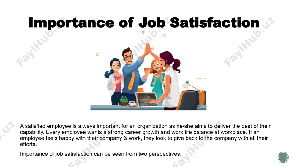 somewhat satisfied, neutral, somewhat dissatisfied, dissatisfied: 1. are you happy with your salary/incentives? 2. is your contribution to the company recognized with awards? 3. do you find your workplace conditions good, hygienic, competitive? 4. do you have a good work life balance? 5. are you happy with company policies for your career growth & training and development? apart from the above questions, specific open-ended questions about job satisfaction can also help in understanding employee pain-points and how the company can improve to ensure a happy employee. image4.png image3.png image5.jpg image6.png image7.png image8.jpg image9.jpg image10.png image11.jpg image12.jpg image13.png image14.jpg image15.jpg image16.jpg image2.png /docprops/thumbnail.jpeg