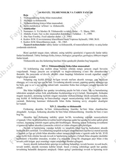tilshunoslik va tabiiy fanlar — DOCX