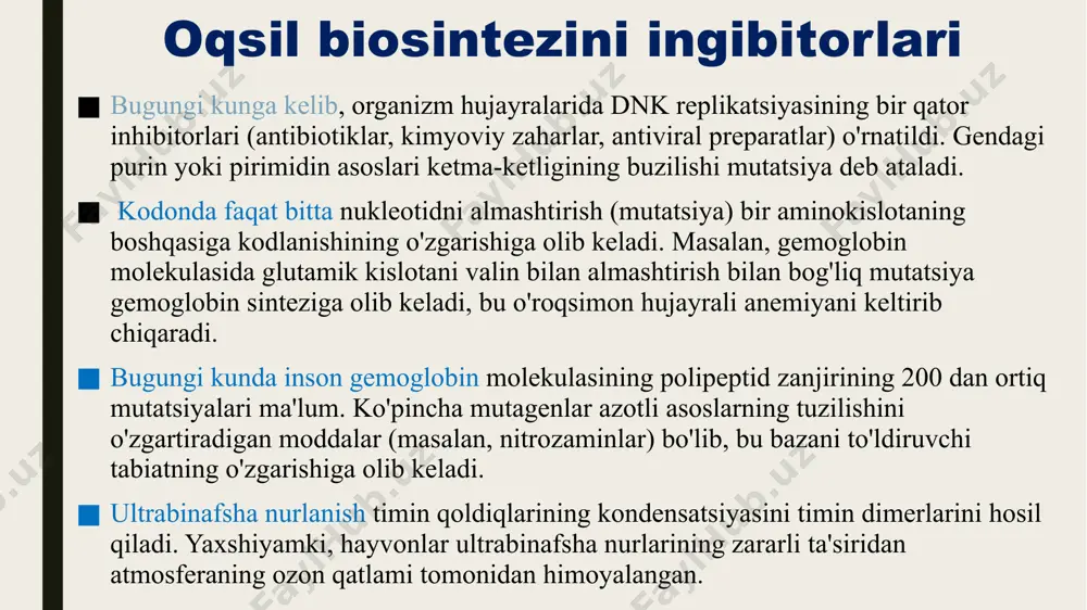 oqsil biosintezini ingibitorlari - Page 5