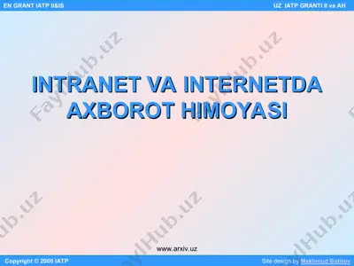 intranet va internetda axborot himoyasi — PPT