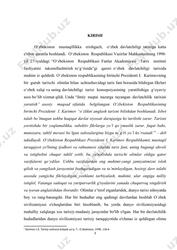 allashga muvaffaq bo`ldilar va bu bilan ko`plab xalqlarni va ularning tarixini bevosita o`zaro daxldorligiga katta hissa qo`shdilar. mana shu bosqinchilik holati angliyada bir qator xalqlar yashash sharoitlariga ta`sir etdi. bu esa keyinchalik u yerda yashayotgan xalqlarning ijtimoiy-iqtisodiy hayotida katta o`zgarishlarga olib keldi desak mubolag`a bo`lmaydi. madaniyatning 20-30- yillar davri qoldirgan moddiy va madaniy boyliklar va yodgorliklar tarixda muhim iz qoldirdi hamda bugungi qimmatli arxeologik va etnologik kuzatuvlar uchun katta imkoniyatlar yaratmoqda. mavzuning dolzarbligi : jamiyatimizda yuz berayotgan tub iqtisodiy, siyosiy, madaniy o‘zgarishlar o‘tmishga va bugungi tariximizga yangicha qarashlarni vujudga keltirish tabiiy xoldir. o‘zbekiston o‘z istiqlol va taraqqiyot yo‘lini belgilayotgan davrda tarixga, ayniqsa, 20-yillardagi tarixiy voqyealikka, davr xodisalarga qiziqish qonuniy ravishda kuchaydi. zero, hozirgi vaqtda tarixiy haqiqatni to‘g‘ri baholash zarurati kun tartibidagi muhim masalalardan biri bo‘lib qoldi. binobarin, tarix voqyealariga real baho berish ma'naviyatimizning tiklanayotganligidan nishonadir. o‘zbekiston prezidenti islom karimov aytib o‘tganidek: “halqning ma'naviy ruhini mustahkamlash va rivojlantirish o‘zbekistonda davlat va …