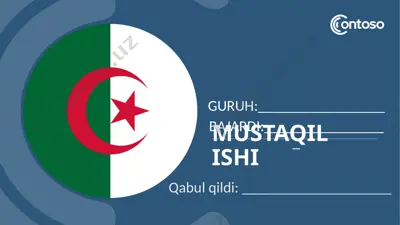 jazoirning aholisi va shahri — PPTX