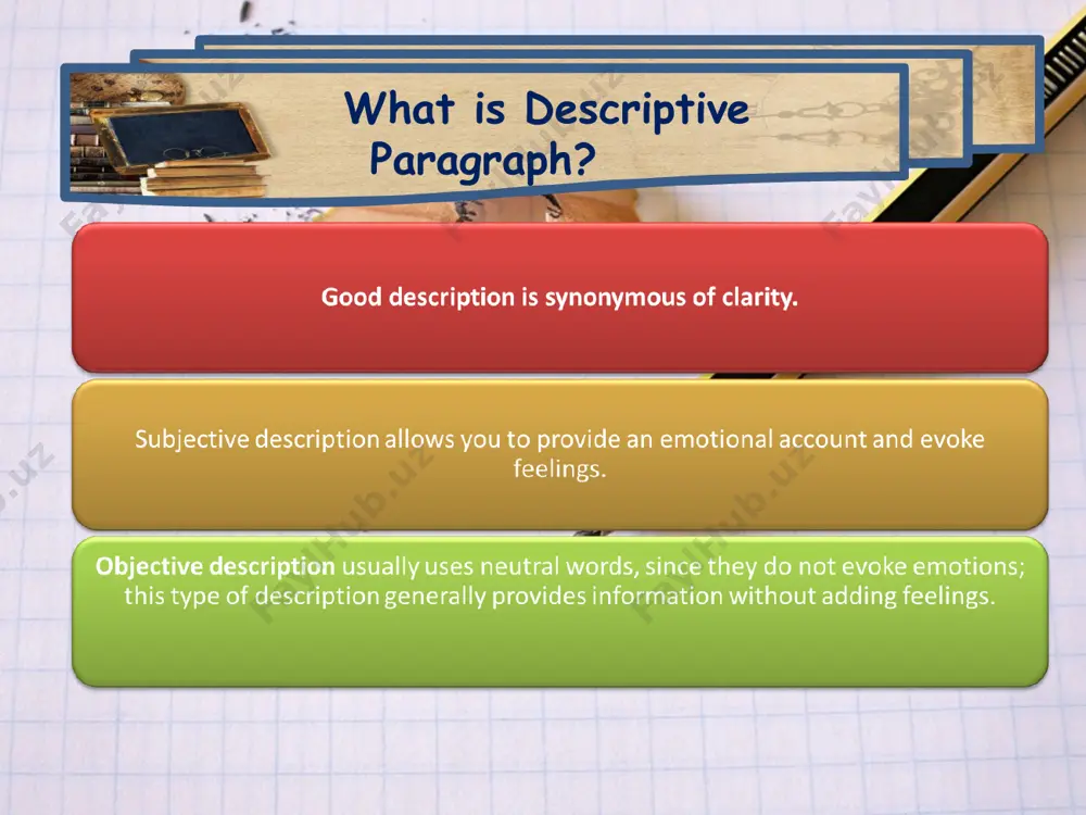 developing paragraphs, desription: descriptive paragraph - Page 3