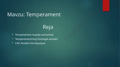temperament reja — PPTX
