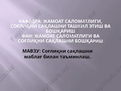 давлат бюджети — PPTX