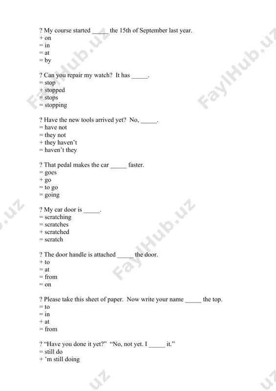 english grammar quiz - Page 3