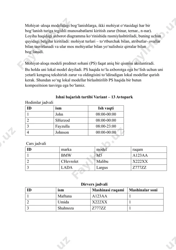 ma'lumotlar bazasini loyihalash. - Page 5