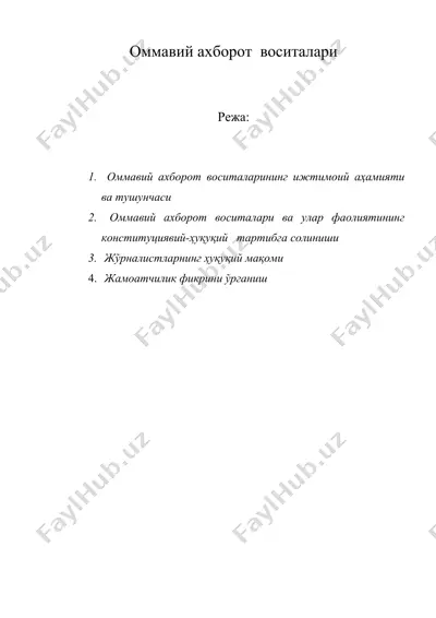 оммавий ахборот воситалари — DOC