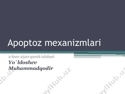 apoptoz mexanizmlari — PPTX
