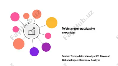 to'qima regeneratsiyasi va mexanizmi — PPTX