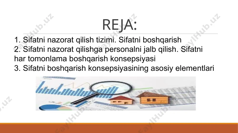 texnik shartlar tomonidan qo‘yilgan talablarga javob berganda mahsulot sifatli hisoblanadi. biroq haqiqiy sifat faqat texnik shartlarga mos mahsulot ishlab chiqarishni emas, balki bu texnik shartlar bozor talabiga javob berishini ham taqozo etadi. shuning uchun sifat mahsulotni ishlab chiqargandan so‘ng uni taqsimlash va xaridorga xizmat ko‘rsatishni ham o‘z ichiga oladi. boshqaruv amaliyotida zaruriy sifatni ta’minlash muammosi menejer uchun eng murakkab muammolardan biridir. u barcha ishlab chiqarish jarayonlarining sifatni kafolatlash mezonlari bo‘yicha nazorat qilishi kerak. mahsulot sifati - zamonaviy bozor uchun eng muhimdir. kishilar bozorda kam sifatli tovarga kam haq to‘lashdan ko‘ra, yuqori sifatli tovar uchun ko‘p haq to‘lashga tayyor. yomon sifatli tovar ishlab chiqarishdan ko‘ra uni umuman ishlab chiqarmagan afzal. buning sabablari: har bir tovarning tannarxi bor mahsulot uchun javobgarlik ishni yo‘qotish mumkin ishlab chiqarishning qisqartirilishi. sifat nazorati. sifatni nazorat qilish mahsulotni loyihalashdan boshlanadi. bunda uchta asosiy omilni nazarda tutish kerak: 1. tovar birinchi navbatda bozor ehtiyojlariga javob berish uchun loyihalashtiriladi. …