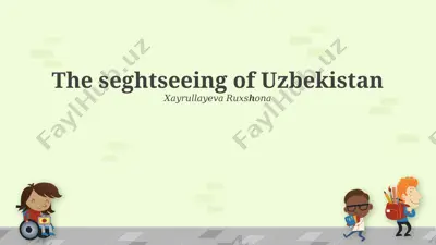 the sightseeing of uzbekistan — PPTX