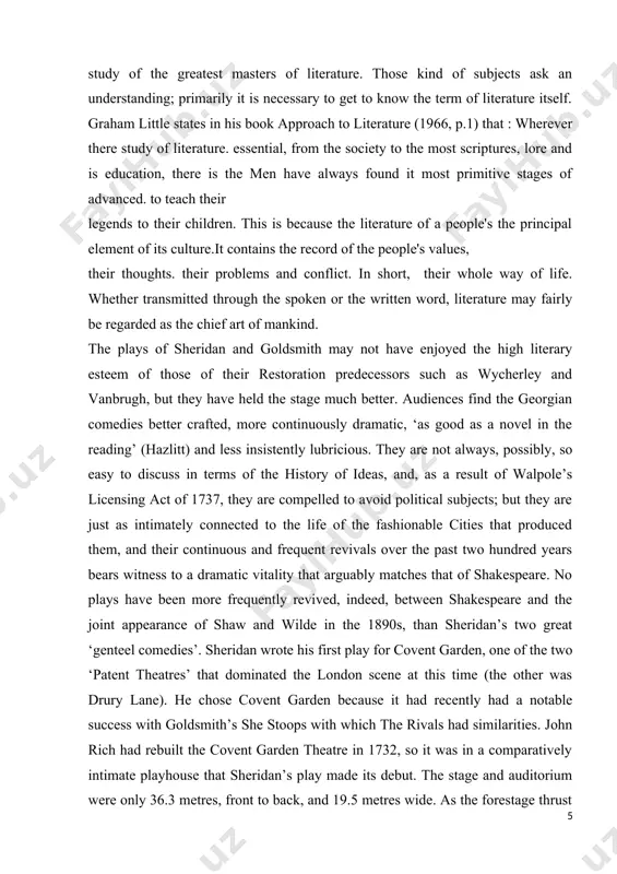 which in this thesis is going to be analysed. aims primarily to amuse and ends happily: just like scanlan stated in his book entitled reading drama (1988) sooner or later in comedy the screen comes tumbling down. the truth comes out. and everyone lives happily ever after. it intends to pleasant the audiences. it is begun and embodied with scandals spread out over the high class of society. those slanderous intrigues are headed for· certain characters. they keep on delivering made-up stories more and more. yet, those accomplishment just about lead to their ruin and the veraciousness emerges, at last the play happy ending. in the late 1700's goldsmith and sheridan tried to bring back the spirit of the restoration by making comedy less tearful and funnier, just like cazamian marked in a history of english literature (1929} the english theatre from 1730 to 1790 shows us the struggle of …