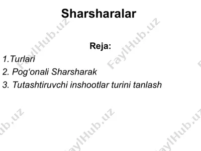 sharsharalar — PPT