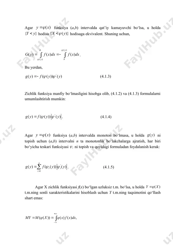 . ehtimollar nazariyasi va matematik statistikadan inglizcha-ruscha-o‘zbekcha lug‘at. toshkent: «universitet», 2005. 4. abdushukurov a.a. ehtimollar nazariyasi. ma’ruzalar matni. toshkent: «universitet», 2000. 5. бочаров п. п., печинкин а. в. теория вероятностей. математическая статистика. - 2-е изд. - м.: физматлит, 2005. 6. ватутин в.а., ивченко г.и., медведев ю.и., чистяков в.п. теория вероятностей и математическая статистика в задачах м.: 2003. 7. ивченко г.и., медведев ю.и. математическая статистика. м.: высшая школа, 1984. 8. кибзун а. и., горяинова е. р., наумов а. в., сиротин а. н. теория вероятностей и математическая статистика. базовый курс с примерами и задачами / учебн. пособие. - м.: физматлит, 2002. 9. кибзун а.и., панков а.р., сиротин а.н. учебное пособие по теории вероятностей. — м.: изд-во маи, 1993. 10. кремер н.ш. теория вероятностей и математическая статистика: учебник для вузов. 2-е изд., перераб. и доп.- м.: юнитидана, 2004. 11. http://www.lib.homelinex.org/math/; 12. http://www.eknigu.com/lib/mathematics/; � embed equation.dsmt4 ��� _1294838757.unknown _1294846426.unknown _1294848984.unknown _1295420733.unknown _1295421926.unknown _1295422323.unknown _1303236909.unknown …