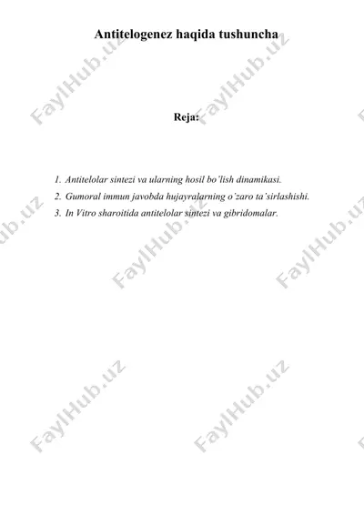 antitelogenez haqida tushuncha — DOCX