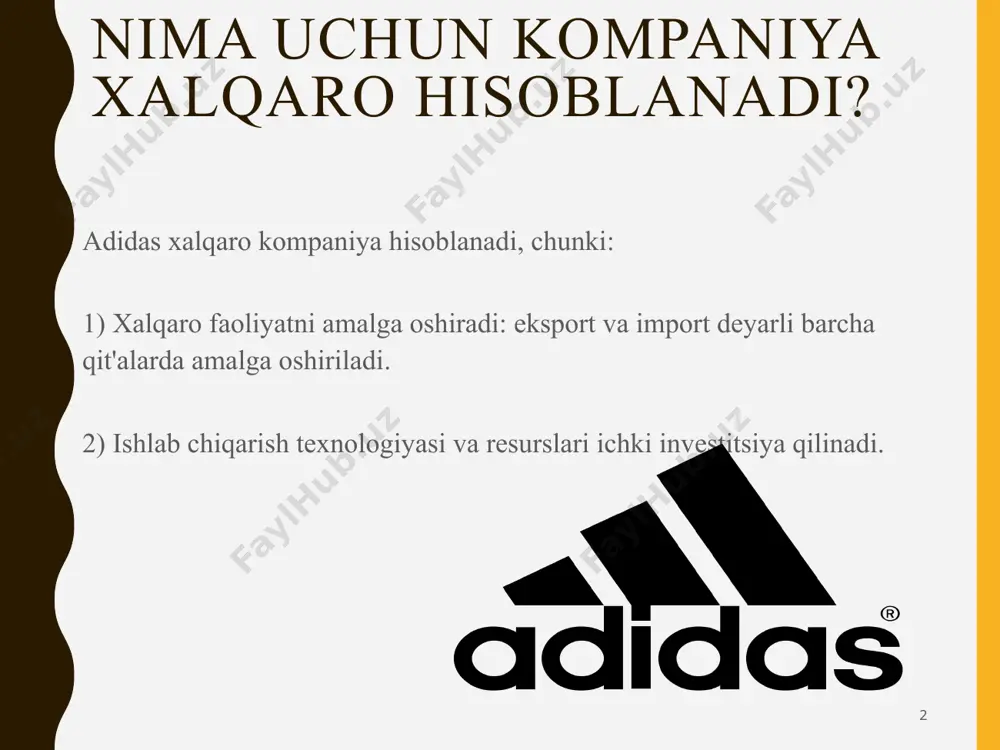 na bir nechta dasturlarni amalga oshirdi. ulardan biri-2017 yilda buyuk xitoy, tayvan va gonkongga kengaytirilgan xodimlar aktsiyalarini sotib olish rejasi. 2017 yil oxiriga kelib, uning barcha ishchi aholisining 45% dasturda qatnashish huquqiga ega edi va 3600 atrofida ishtirok etdi. yaqin kelajakda adidas ham ushbu rejani ko'proq mamlakatlarga kengaytirishni rejalashtirmoqda. biroq, adidasning o'z xodimlarini kuchaytirish uchun turli sohalardagi harakatlari tan olinmagan. eng yaxshi ish beruvchi instituti niderlandiya, ispaniya va xitoydagi o'z ofislarini o'z xalqiga ajoyib ish muhitini taqdim etgani uchun mukofotladi. institut adidasning odamlar strategiyasini va uning mukammalligi va butun tashkilot bo'ylab xodimlarning harakatchanligini rag'batlantirish va rag'batlantirish uchun o'rganish va rivojlantirish asoslarini tan oldi. noyob kinder garten dasturi adidas tomonidan yaqin atrofdagi o'rmondagi shtab-kvartirasida 20 bola bilan boshlangan. 2 oktyabrda 12 namuna etakchiligi rol modeli etakchiligi adidas odamlar strategiyasining muhim ustunidir. 2017 yilda, shuningdek, ikkita yangi etakchilik guruhi, shu jumladan asosiy etakchilik guruhi va kengaytirilgan etakchilik guruhi tashkil etilganda, bu sohada …