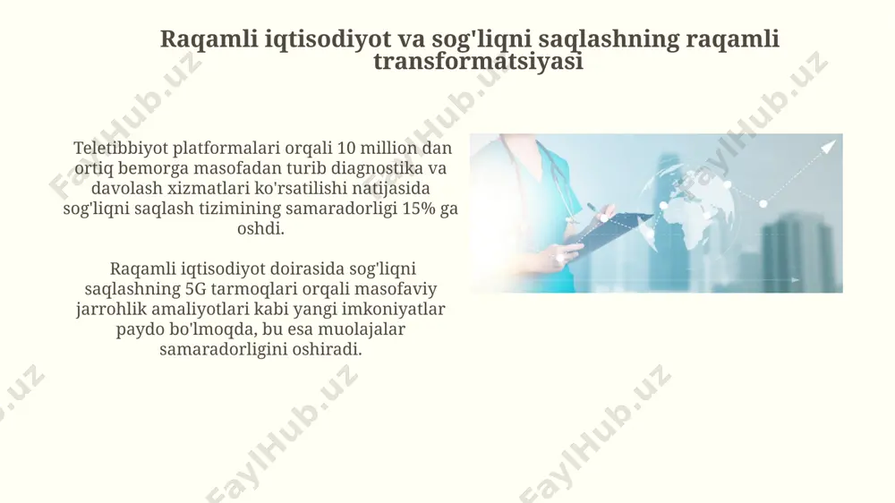 raqamli iqtisodiyotdan, sog'liqni saqlashning raqamli transformatsiyasi - Page 4