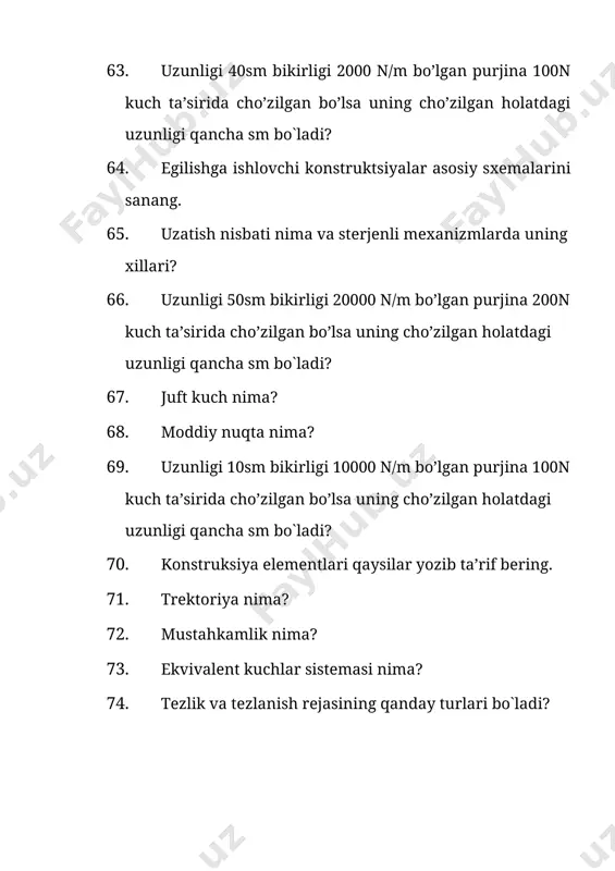 yakuniy nazorat savollari (amaliy mexanika) - Page 5