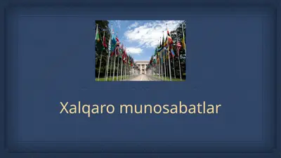 xalqaro munosabatlar — PPTX