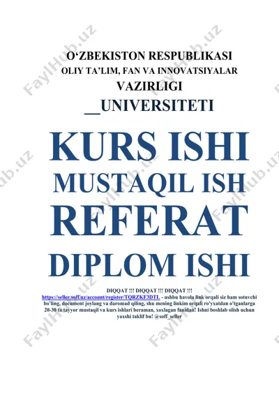 aromatik oksobirikmalar boʻyicha referat — DOCX
