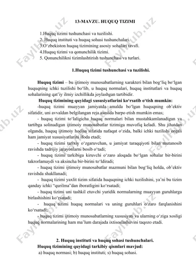 huquq tizimi — DOCX
