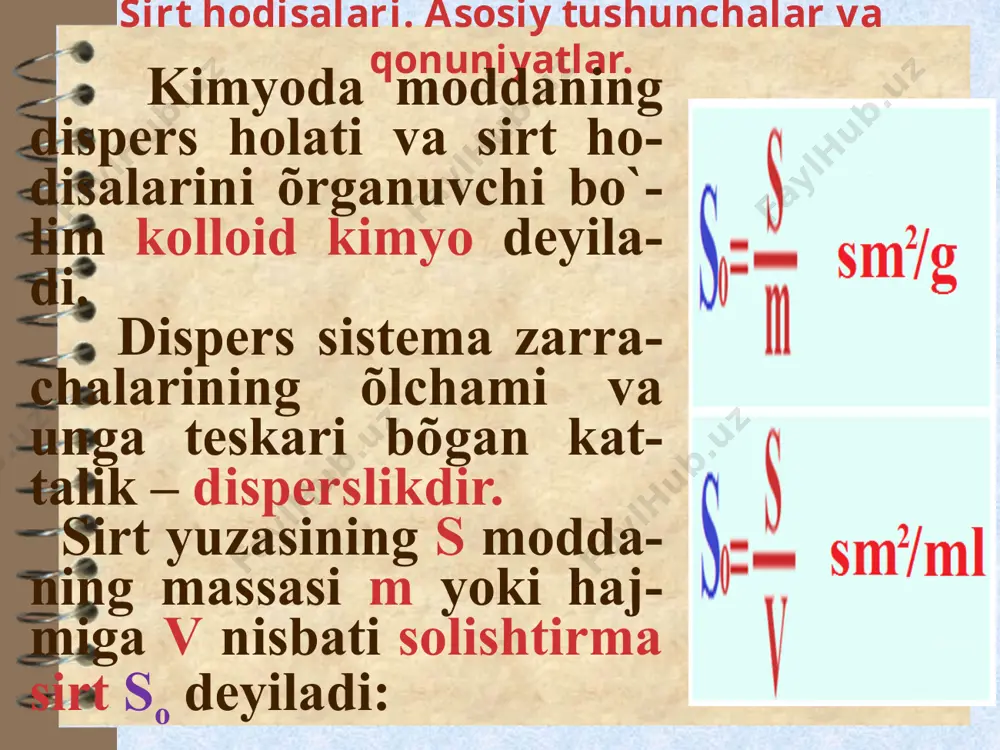 sirt hodisalari. adsorbsiya - Page 4