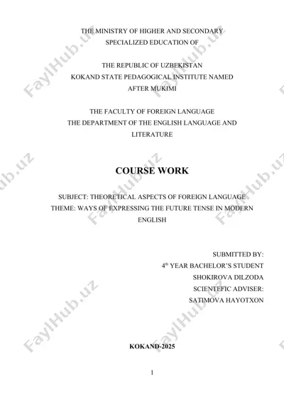 ways of expressing the future tense in modern english — DOCX
