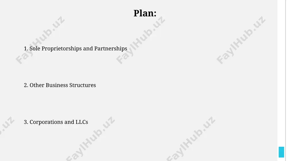 e can vary significantly depending on the relative contributions and risk-sharing agreements of each participating company. limited partnership (lp) limited partnerships offer a tax advantage; profits and losses are "passed through" to the partners' individual income tax returns, avoiding double taxation that corporations face, but the allocation of these profits and losses must be stipulated in the partnership agreement. a key feature distinguishing lps from other structures is the limited liability of limited partners cooperative cooperatives, unlike corporations, are governed by their member-owners, with each member typically holding one vote regardless of their investment level, fostering a democratic structure. many cooperatives operate within specific sectors, such as agriculture (e.g., farmer cooperatives) and retail (e.g., credit unions), showcasing their adaptability across diverse economic markets. nonprofit organization a crucial aspect of nonprofit governance is a board of directors, typically comprising 5-15 volunteer members, responsible for strategic oversight, ensuring the organization adheres to …